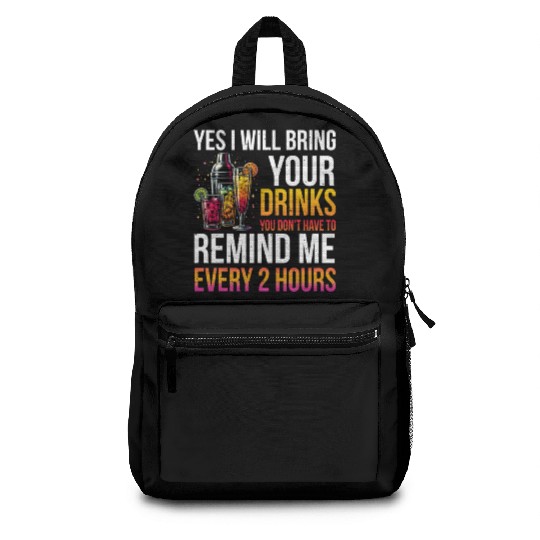 Bartender funny Bartending Backpacks