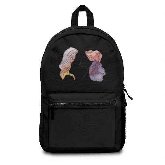 Lesbian Couple Simple Minimalistic Drawing Backpacks