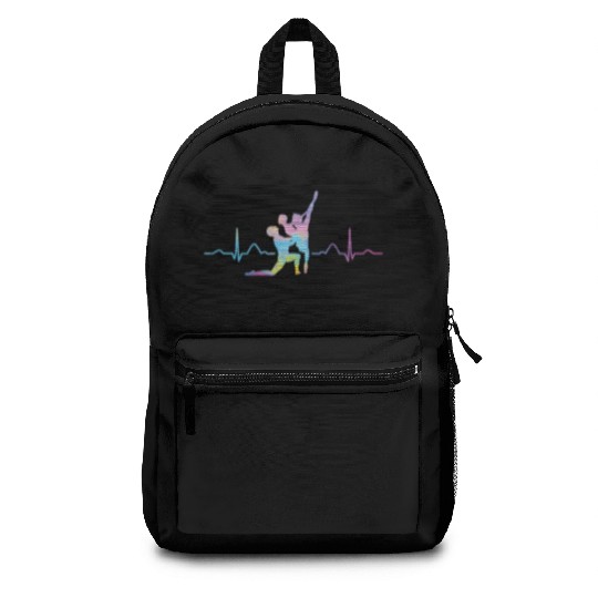 Ballet Dancer Heartbeat EKG Ballerina Backpacks