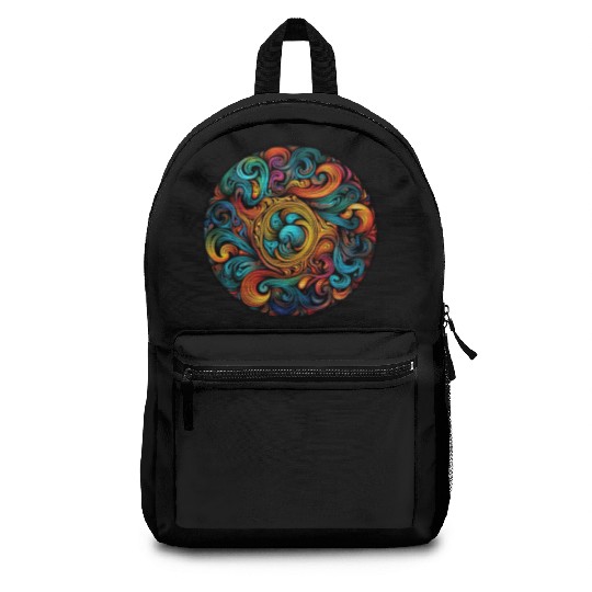 Abstract Spectrum Spiral Backpacks