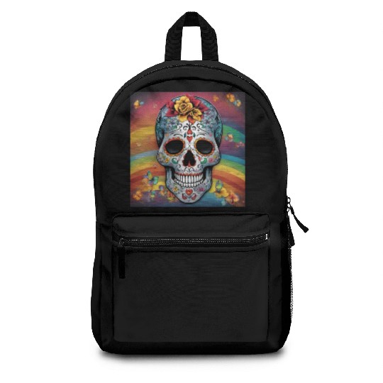 A Sugar Skull pastel colors & Rainbow Backpacks
