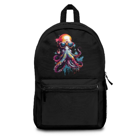 octopus colored unique design Backpacks