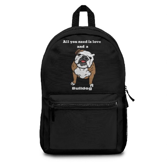 Bull dog Lover, Bull Dog Mom, Bull Dog Dad Backpacks