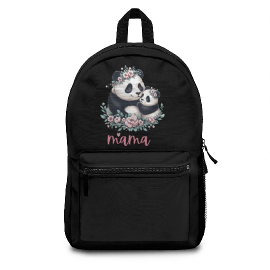 Panda Lover I Mama Panda And Cub Mother's Day Backpacks