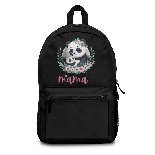 Panda Lover I Mama Panda And Cub Mother's Day Backpacks