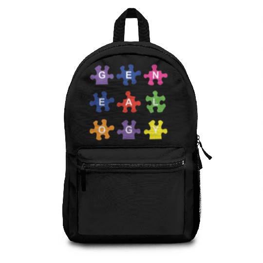 Genealogy Jigsaw Puzzle Pieces Backpacks