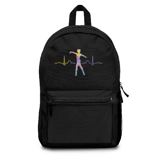 Ballet Dancer Heartbeat EKG Ballerina Backpacks