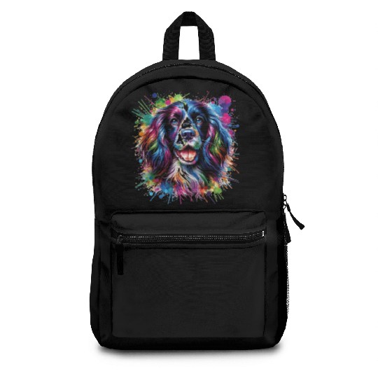 Watercolor Colorful English Springer Spaniel Backpacks