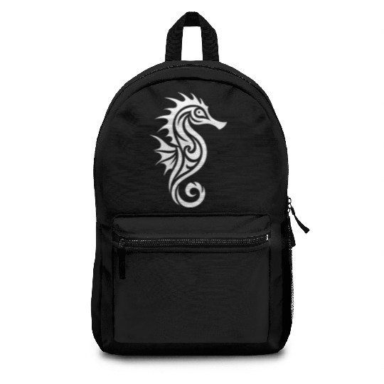 Small Vintage T Tattoo Seahorse Backpacks