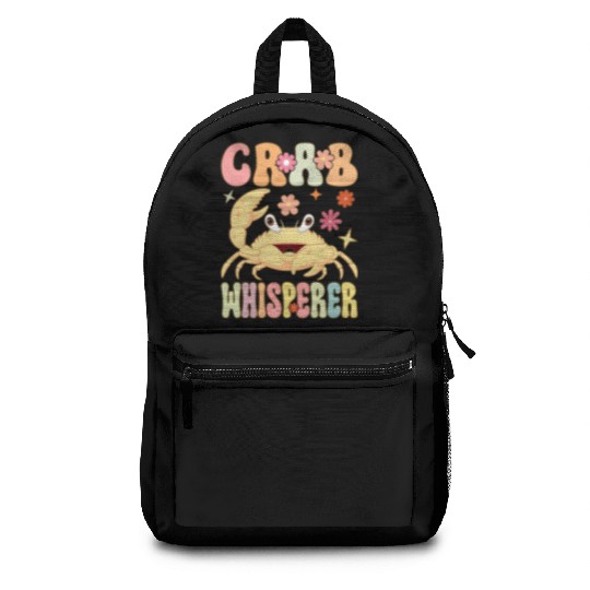 Groovy Crab Lover Seafood Lover Backpacks