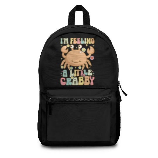 Groovy Crab Lover Seafood Lover Backpacks