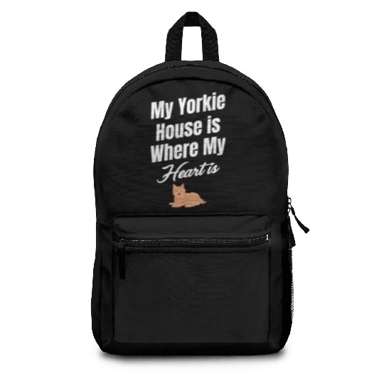 My Yorkie House Is Where My Heart Is Weimaraner Backpacks