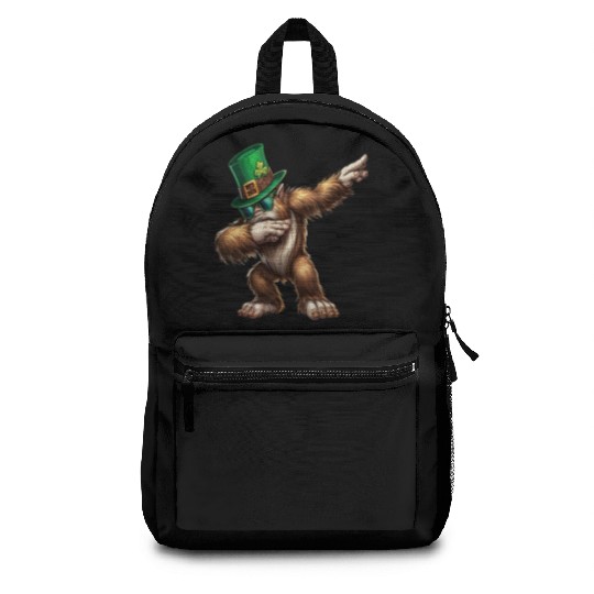 Dabbing Bigfoot Sasquatch Lover St Patricks Day Backpacks