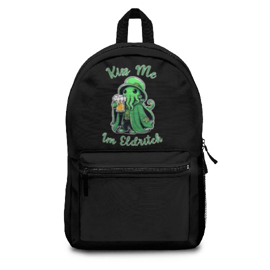 Kiss Me I'm Eldritch - St. Paddy's Day Cthulhu Backpacks