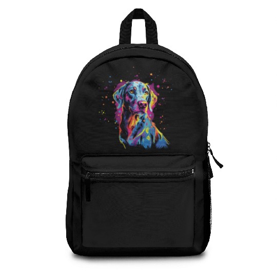 Watercolor Colorful Louisiana Catahoula Backpacks