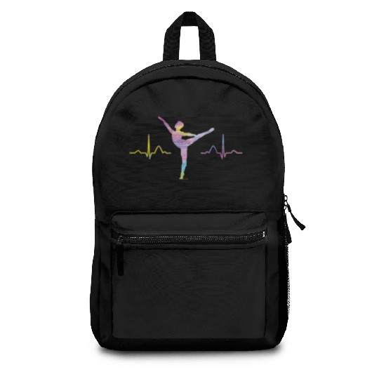 Ballet Dancer Heartbeat EKG Ballerina Backpacks