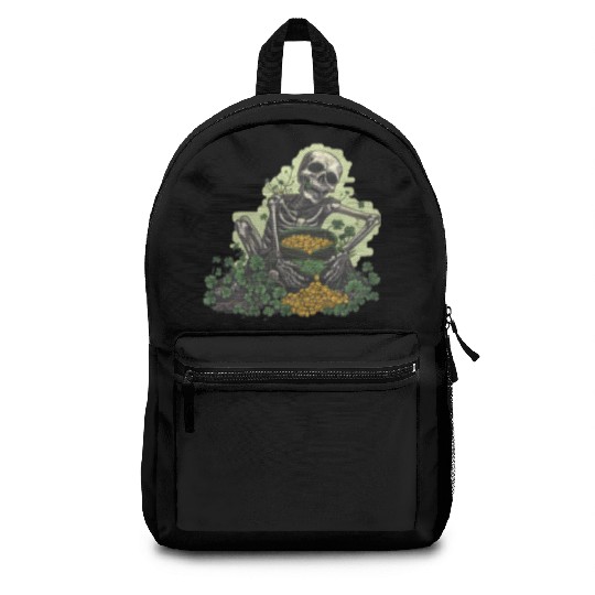 St Patricks Skeleton Pot of Gold Backpacks