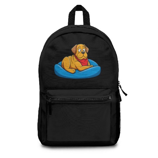 Relaxed Mastiff Lounging on Big Cushion Art Backpacks
