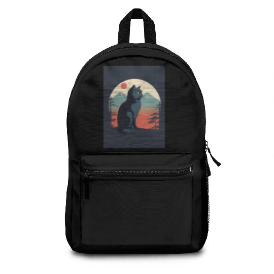 Persian Cat 1 - Japanese Retro Art Backpacks