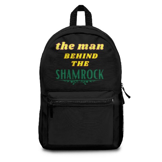 Man Behind The Shamrock Backpacks St Patricks Day.