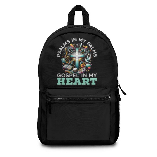Gospel Music Religious Bible Scripture Christian Backpacks