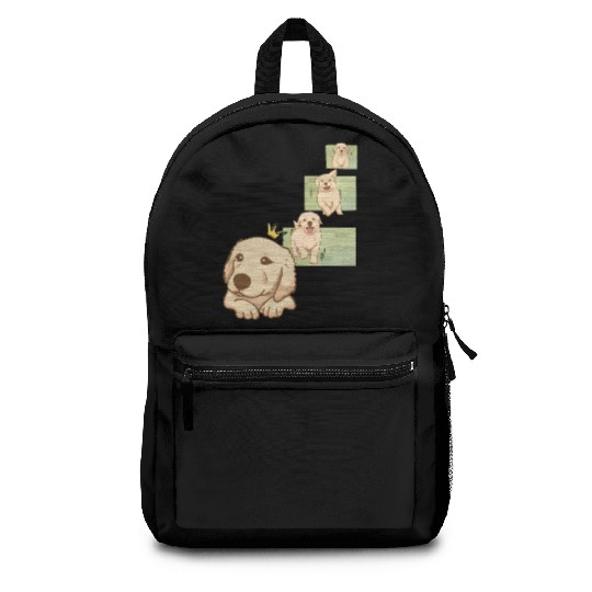 A Cute Cartoon Dog Running Funny puppy Backpacks