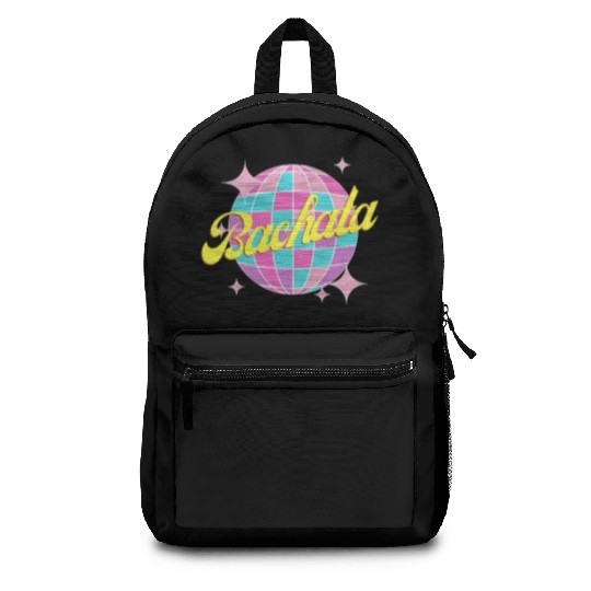 Bachata dance neon color disco ball Backpacks