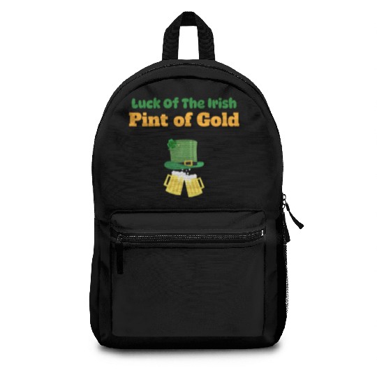 luck of the irish pint of gold Backpacks