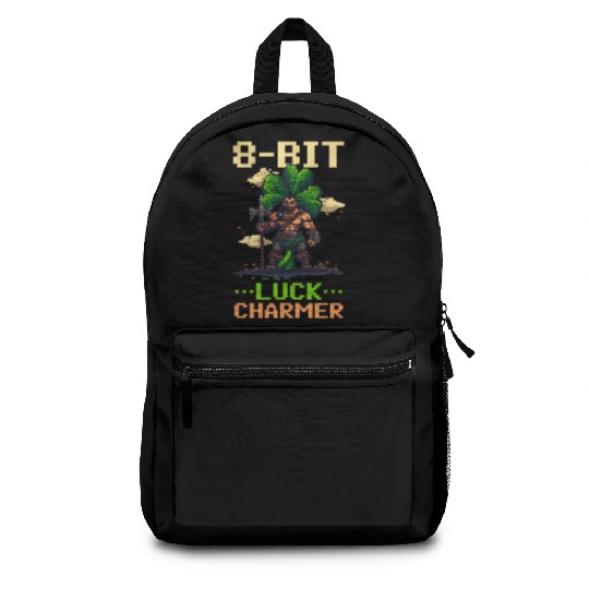 St. Patricks Day Gaming 8-Bit Luck Charmer Backpacks