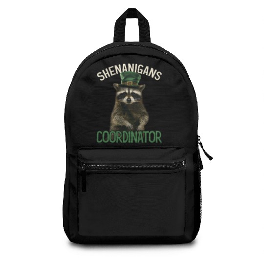 Shenanigans Coordinator Cute Raccoon Funny Backpacks