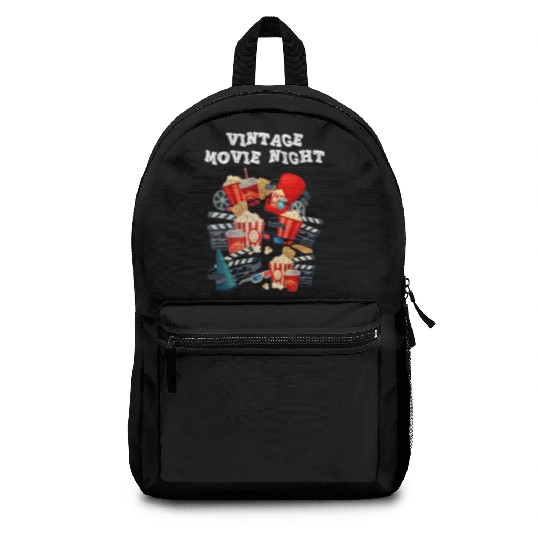 Popcorn Vintage Movie Night Backpacks