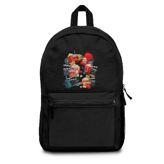 Popcorn Vintage Movie Night Backpacks