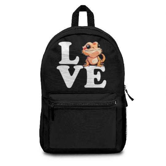 I love bearded dragon, reptile bearded Backpacks