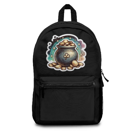 Saint Patrick's Day Sparkly Pot of Gold Backpacks