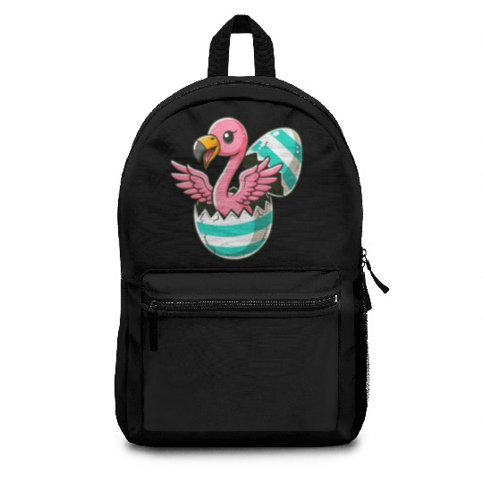 Flamingo Hatching from Easter Egg Easter Surprise Backpacks