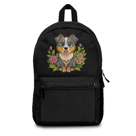 Sweet Australian Shepherd dog Backpacks