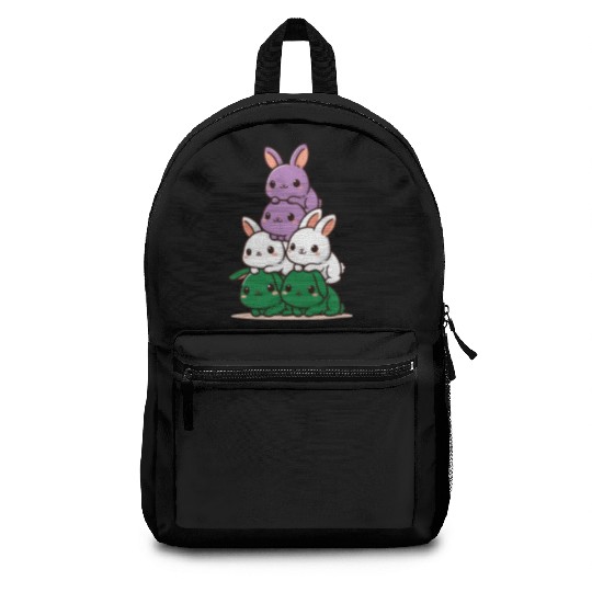 Bunnies Genderqueer Flag Pride Month Cute Bunny Backpacks