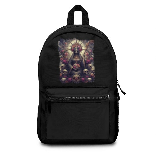 Santa Muerte Mexican Folk Culture Saint Backpacks