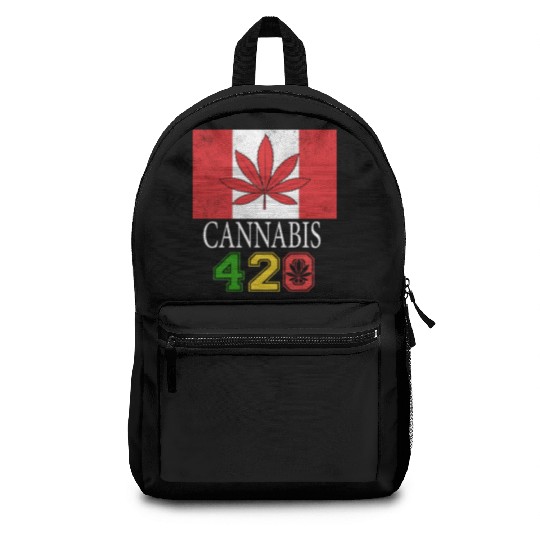 Comical 420 Celebrate Herb Weed Marijuana Design Backpacks