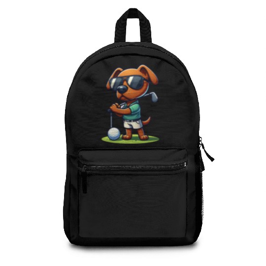 Rhodesian Ridgeback Golfer Golf Course Dog Owner Backpacks