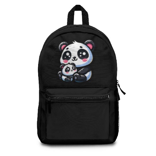 Proud Mother Panda With Her Cub for Mother's Day Backpacks