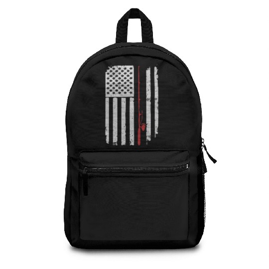 I Love USA Heart Flag Backpacks