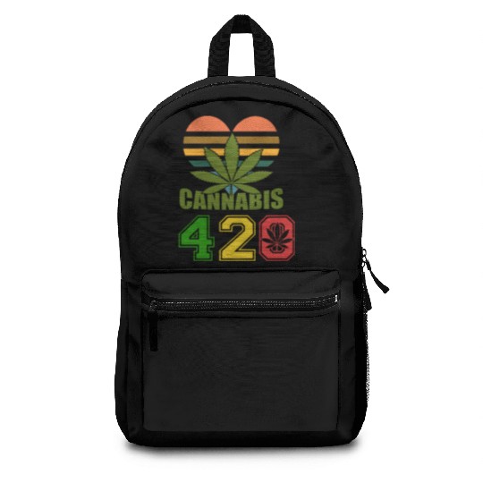 Hysteric 420 Love Good Herb Weed Marijuana Design Backpacks