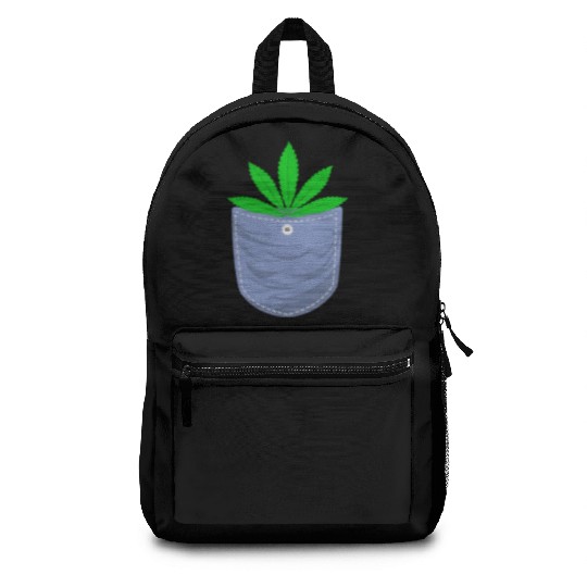 Jesting 420 Pocket Of Herb Weed Marijuana Design Backpacks
