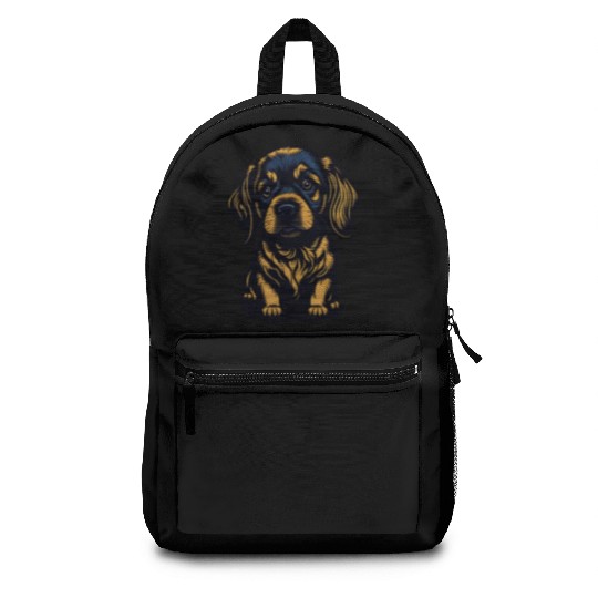sad dog Backpacks