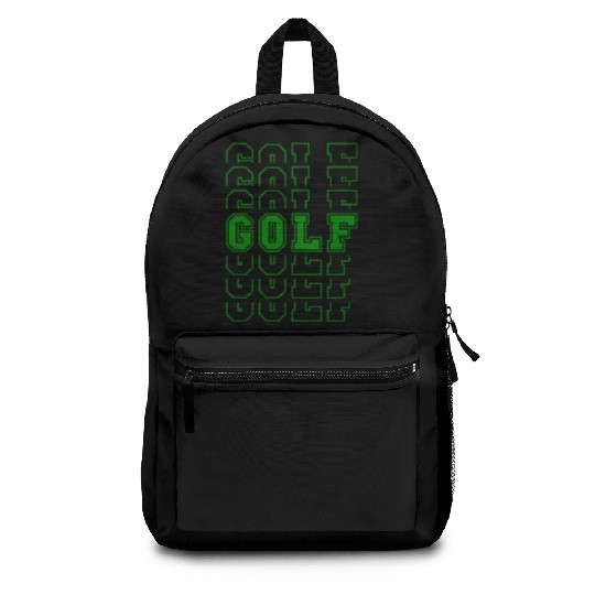 Golf Sport Multi Word Style Backpacks