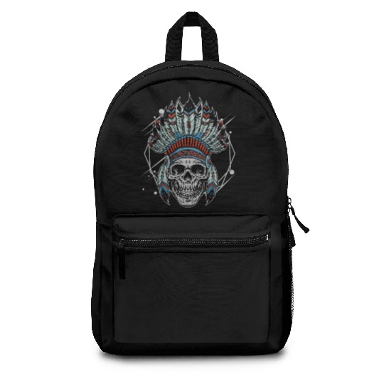 Indigenous Native American Skull Head Backpacks