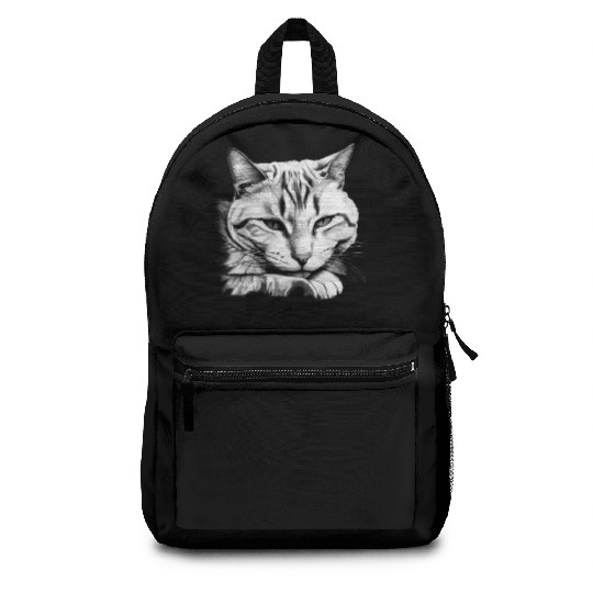 Peaceful Tabby Art Backpacks