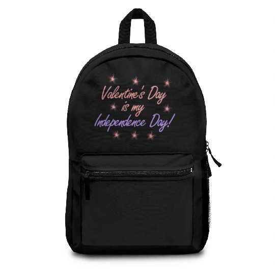 Single Alone Lonely valentine's day joke Backpacks
