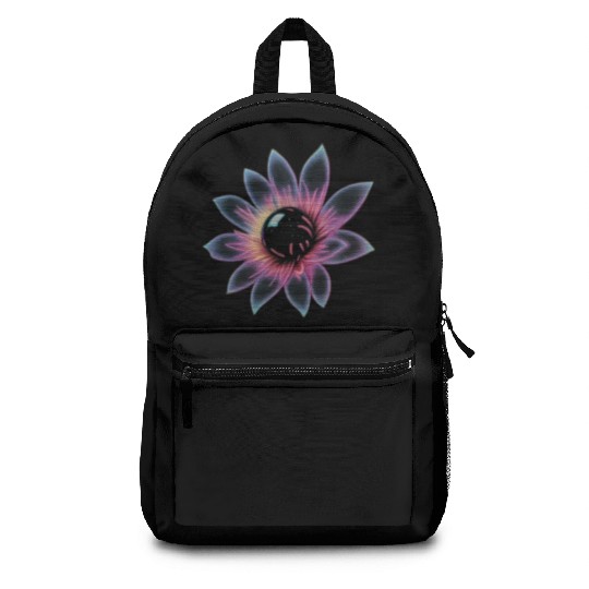 Galactic Lotus Neon Design Backpacks